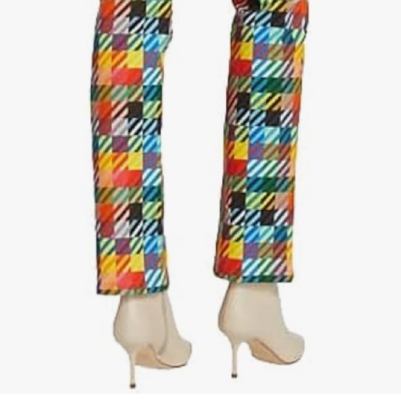 BRUCE GLEN Love Check Flare Jeans - Picture 7 of 16